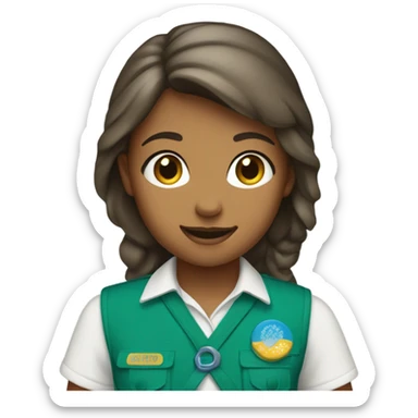 Girl Scout Daisy in blue vest sticker