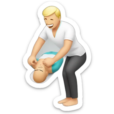 a-man-is-doing-a-massage sticker