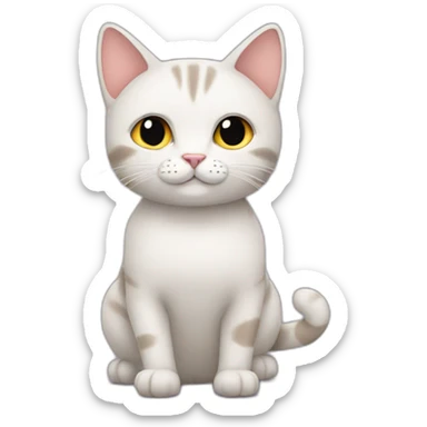 Cat with cat sticker