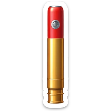 Red color shot gun cartridge  sticker