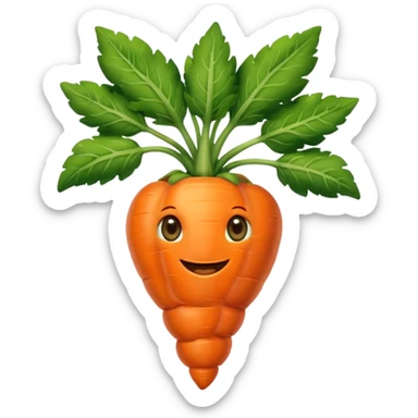 Grogu qui mange des carottes sticker