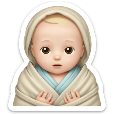 Blanketed baby  sticker