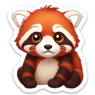 Red Panda sad sticker