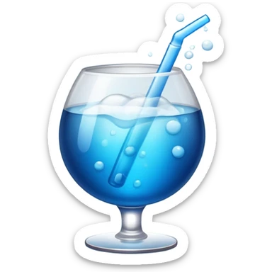 Alcohol beverage, blue buzz ball sticker