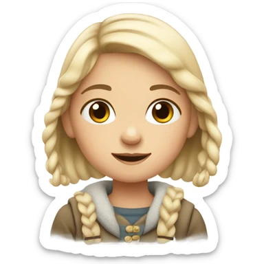 cute scandinavian girl sticker