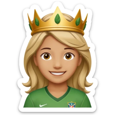 laurel crown on a girl soccer star sticker