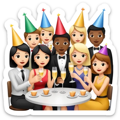 Party at a french paris SPAM cafe LANDSCAPE  sticker