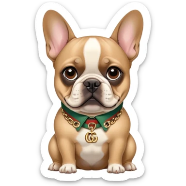 French bulldog in Gucci sticker