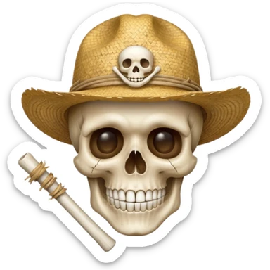 Skull strawhat crew emoji sticker