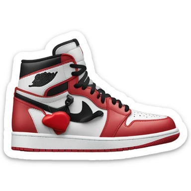 Red and black Jordan 1 shoe  sticker