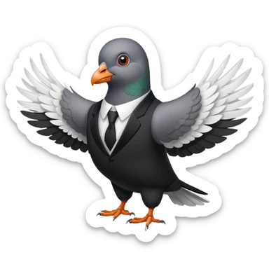 Pigeom in Suit Levitating sticker