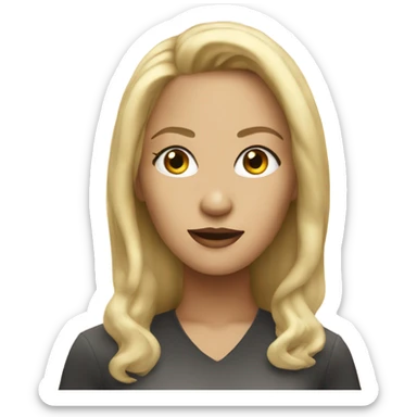 blonde singer sticker