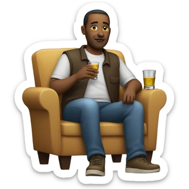 Dad drinking tequila sticker