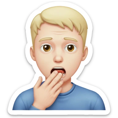 A man choking himself ￼ sticker