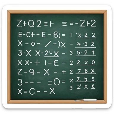 math formula on a chalkboard sticker