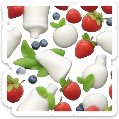 Greek Yogurt fruits on sticker