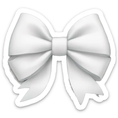 White bow sticker