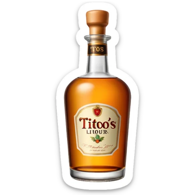 Tito’s liquor bottle sticker