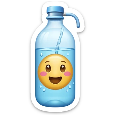 botella de agua sin ningun emoji en el medio  sticker