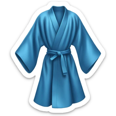 Blue silk robe sticker