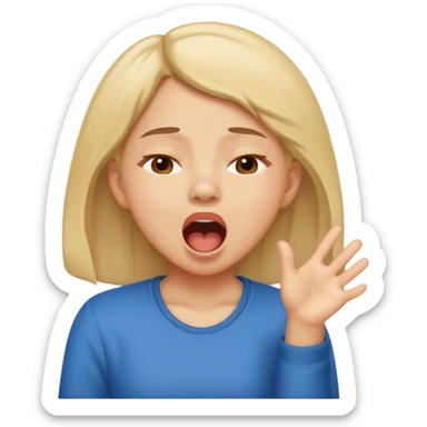 girl wake up sticker