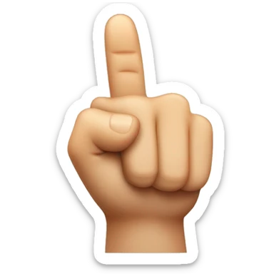 index finger is thumb crossed sticker