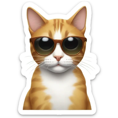 Cat with sunglasses sticker