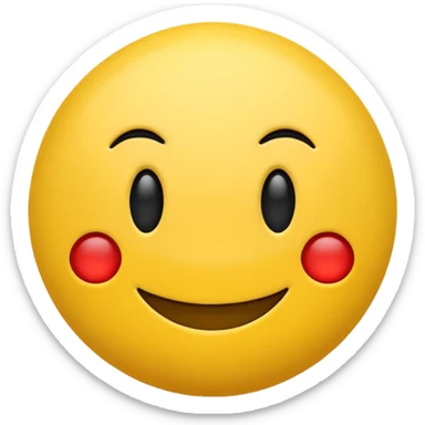 smiling emoji just like in the pacman  sticker
