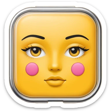 yellow makeup packaging sticker