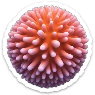 3d sphere with a cartoon Tropical coral skin texture sticker