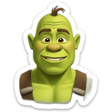 Shrek shirtless sticker