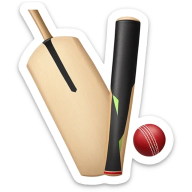 cricket bat and ball sticker
