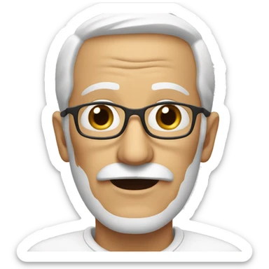 old man with very short black mustache sticker