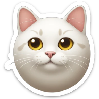 fish ball cat sticker