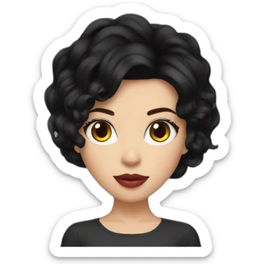 Scarlett Johansson black hair sticker