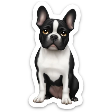 black french bulldog sticker