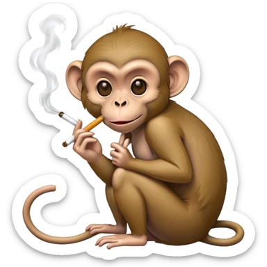 Macaco fumando sticker