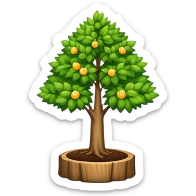 growing small tree with TON logo  sticker