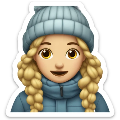 winter girl sticker