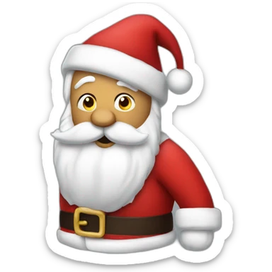 Alcoholic skinny santa sticker