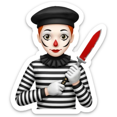 Mime-assassin sticker