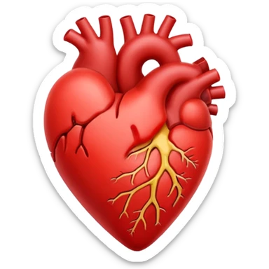 corazón organo sticker