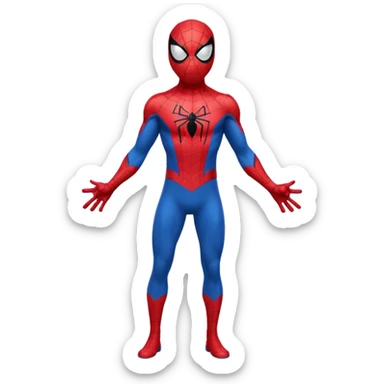 Spiderman full body doodle shock with cartoon 2Dflashes sticker