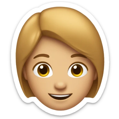 Generate a dancing 3d emoji of a female smiley face with light brown short hair. the emoji should be saying Thank you Ben. sticker