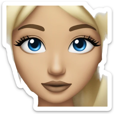blonde kylie jenner with blue eyes sticker