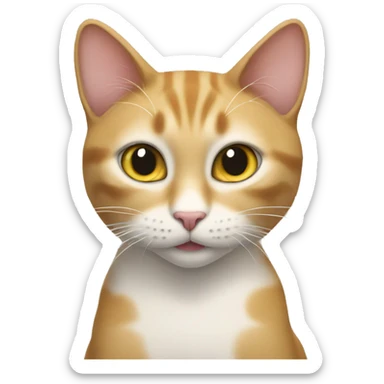 Manifesting cat sticker