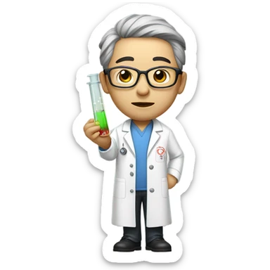 super realistic Chinese scientist sticker