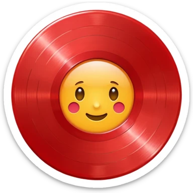 red vinyl record It's just a vinyl record.
 sticker