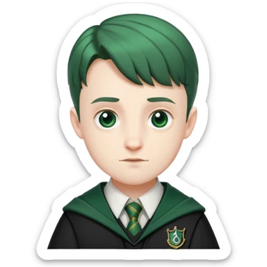 Theodore Nott in harry potter, wear hogwarts slytherin uniform sticker