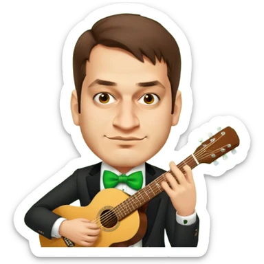 Leprechaun Guitarist sticker